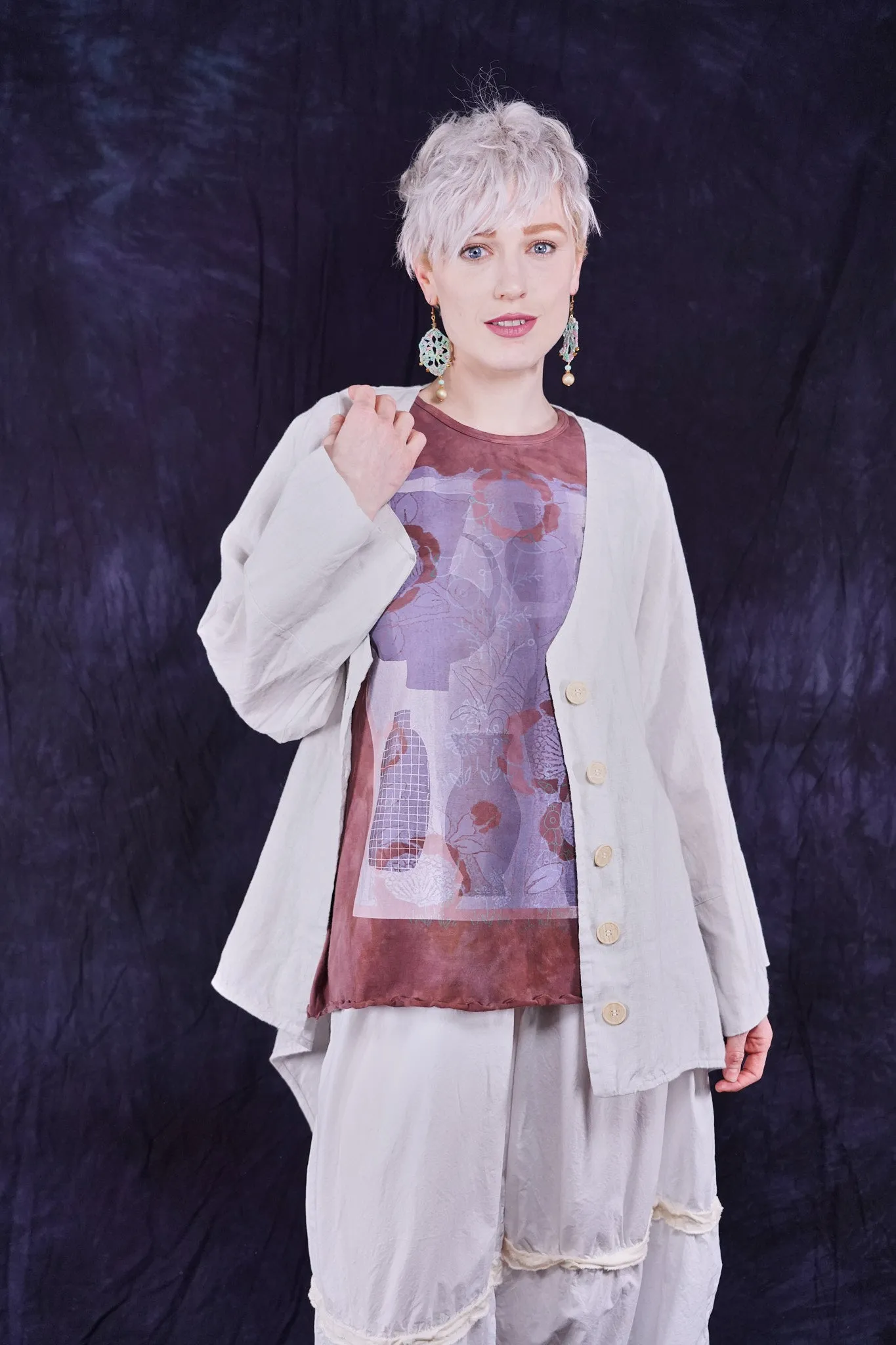 5289 Basque Cardigan Dove-U