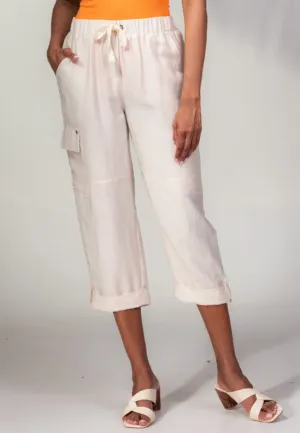 A45476 - Linen Blend Crop Cargo