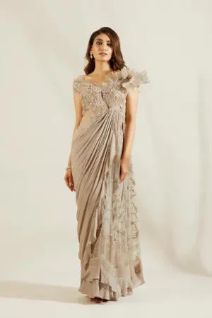 Abalone drape saree
