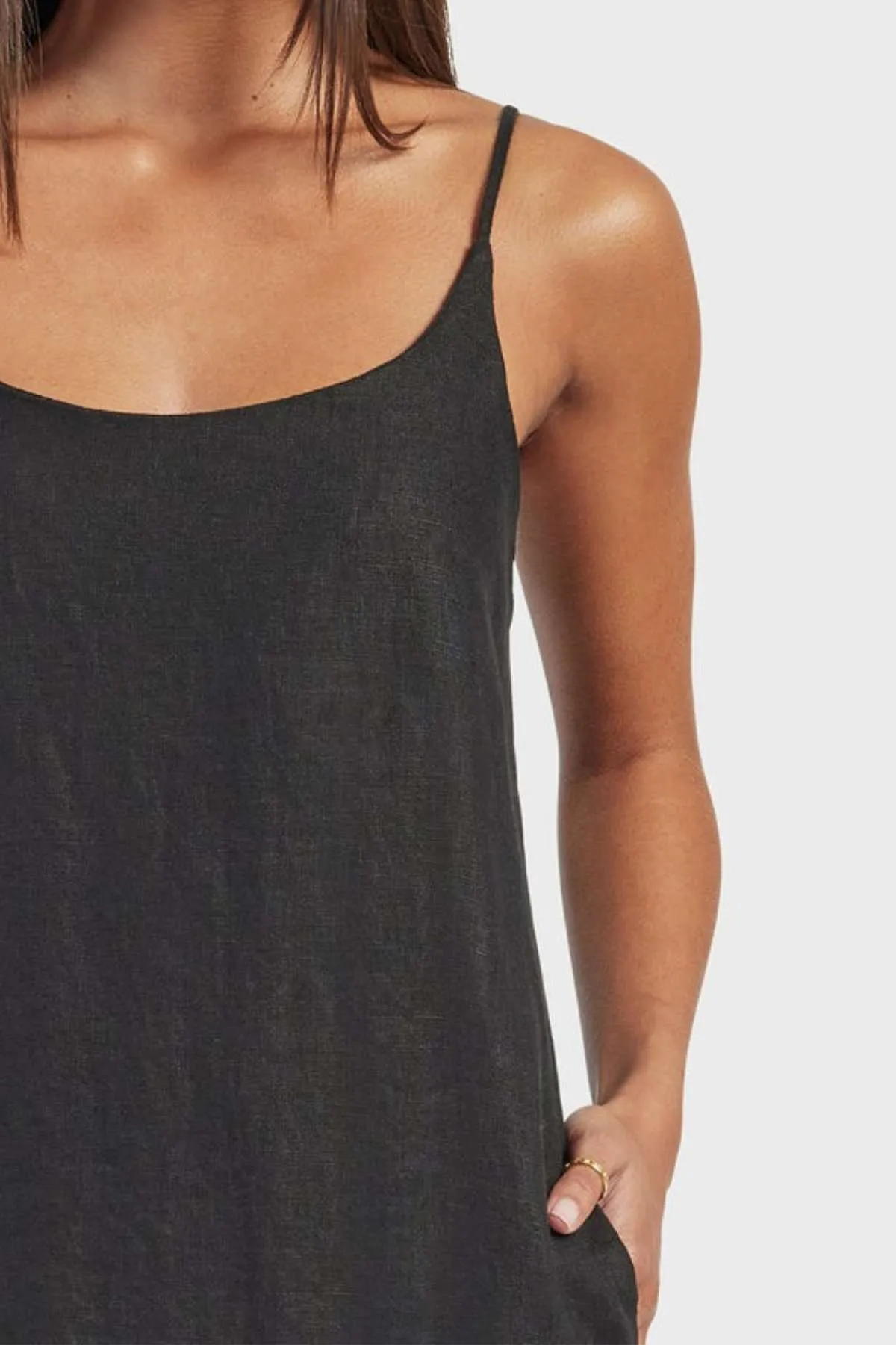 Academy Women Essential Linen Slip Dress