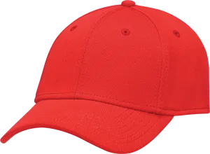 AJM Deluxe Polyester Adjustable Cap Red