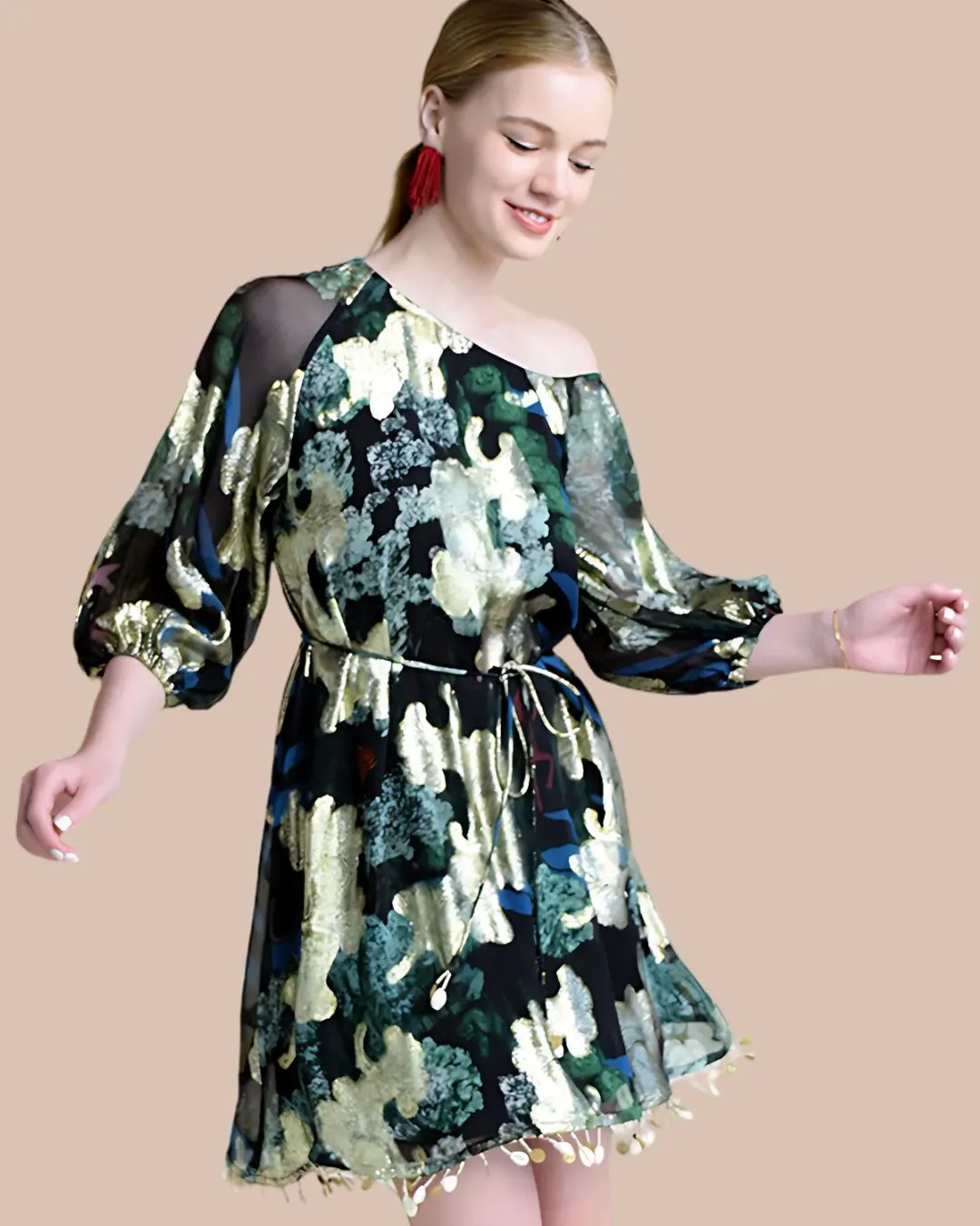 Alice Black Mini Dress | Wedding Guest Dress |Bohemian