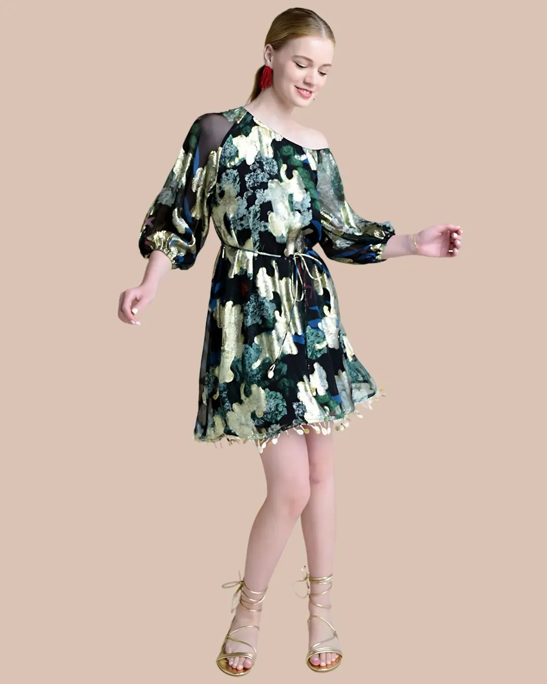 Alice Black Mini Dress | Wedding Guest Dress |Bohemian