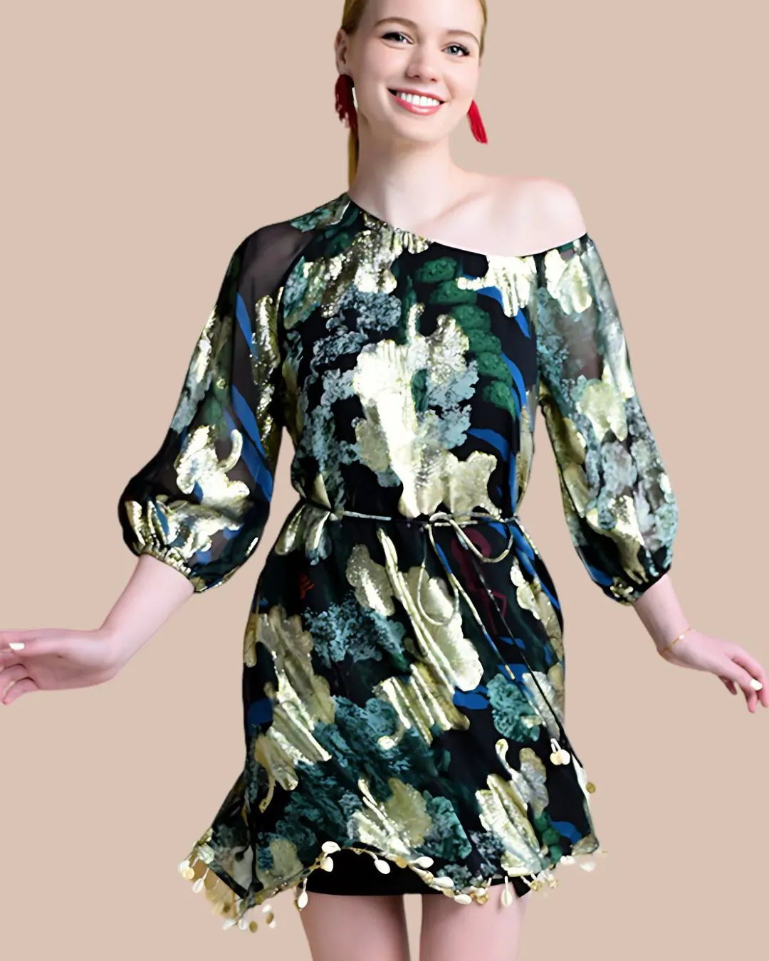 Alice Black Mini Dress | Wedding Guest Dress |Bohemian