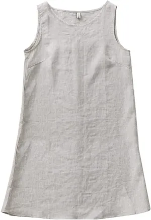 Amazhiyu Women's Linen Sleeveless Shift Dress with Pockets