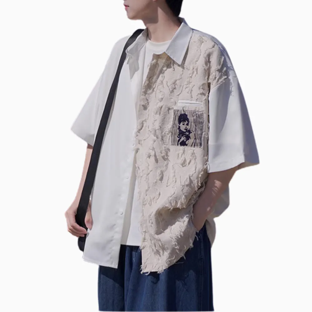 American Beard Silk Patchwork Shirt