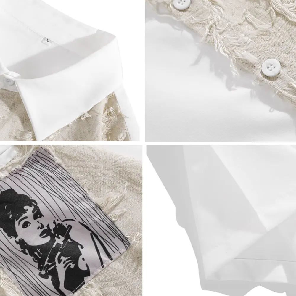American Beard Silk Patchwork Shirt