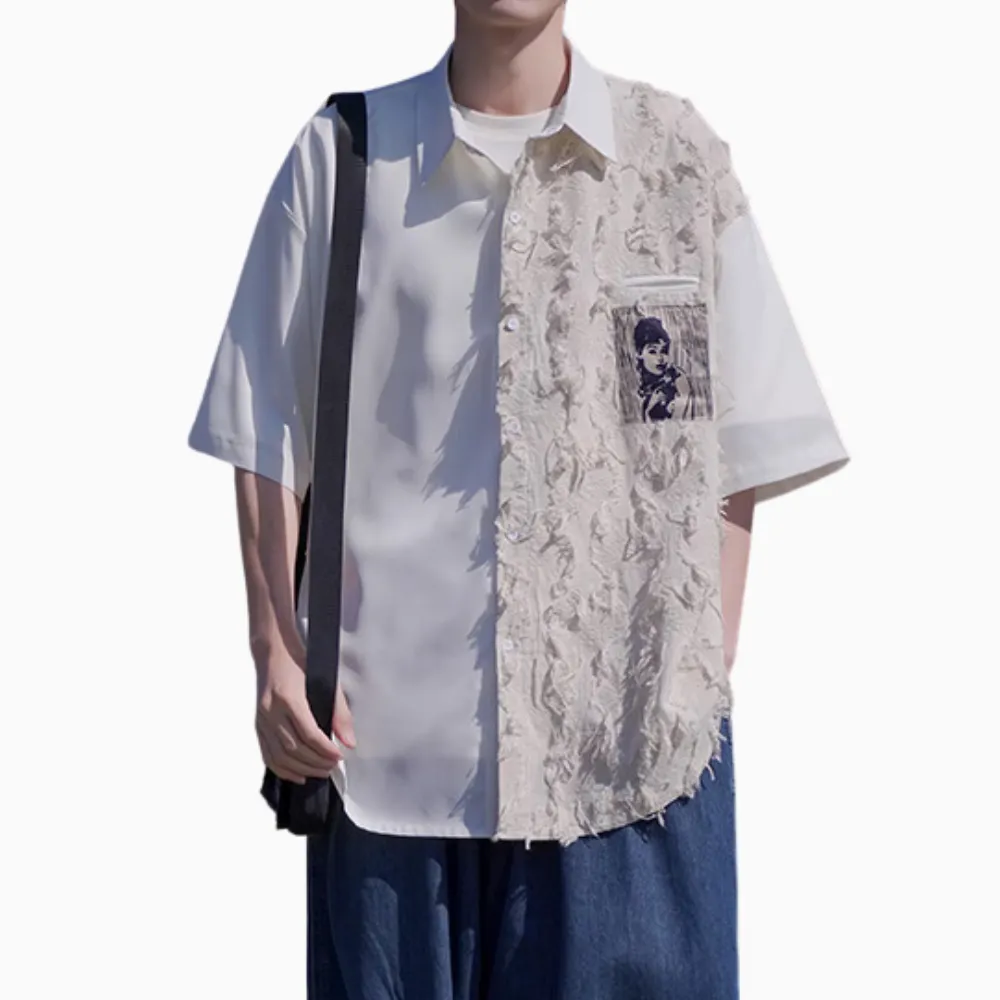 American Beard Silk Patchwork Shirt
