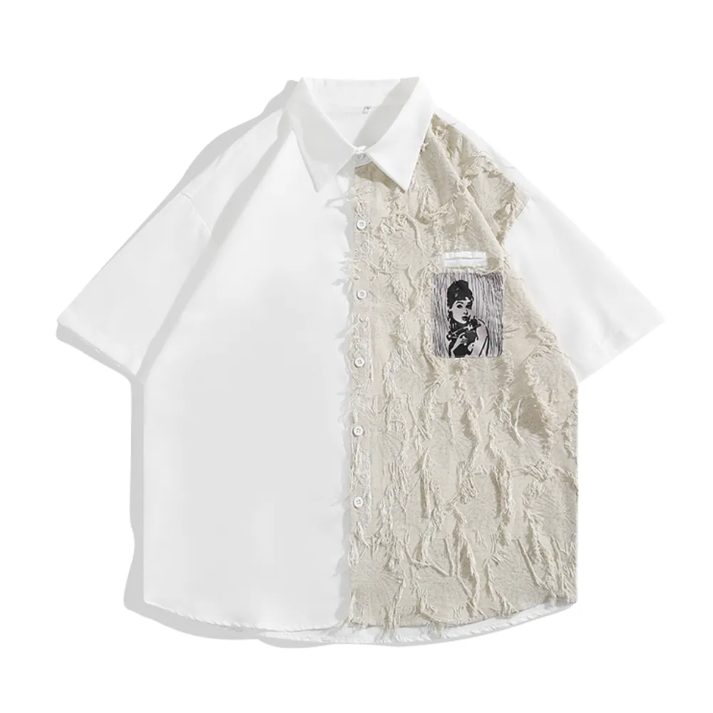 American Beard Silk Patchwork Shirt