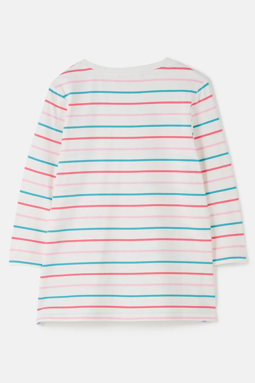 Ariana Top - Coral Teal Stripe