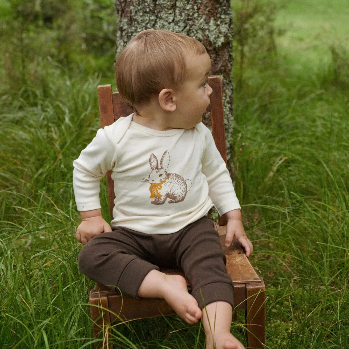 Bab Tee - Rabbitt Natural Print
