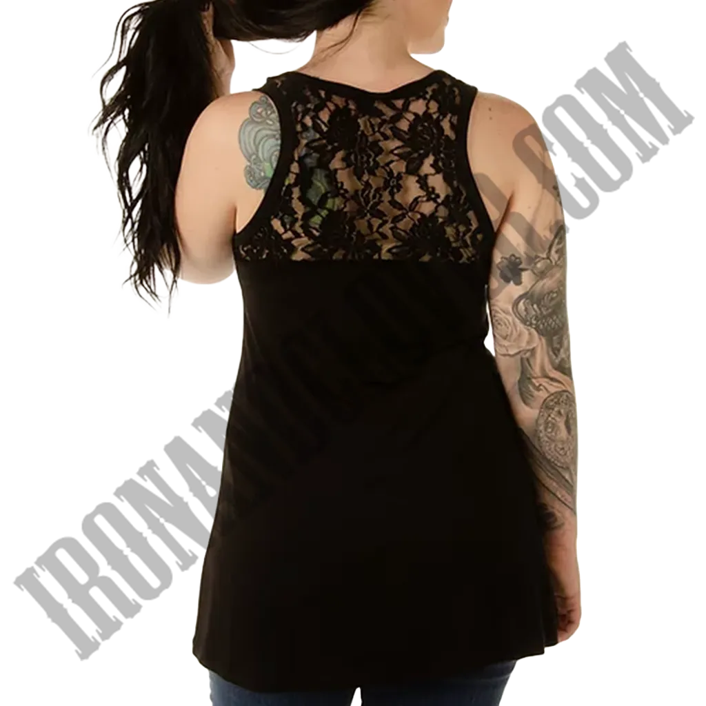 Basic Black Tank with Lace Back