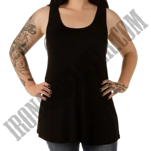 Basic Black Tank with Lace Back
