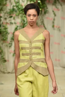 Beauty Mei 美 Top (Citrus/Khaki) Style # 1763