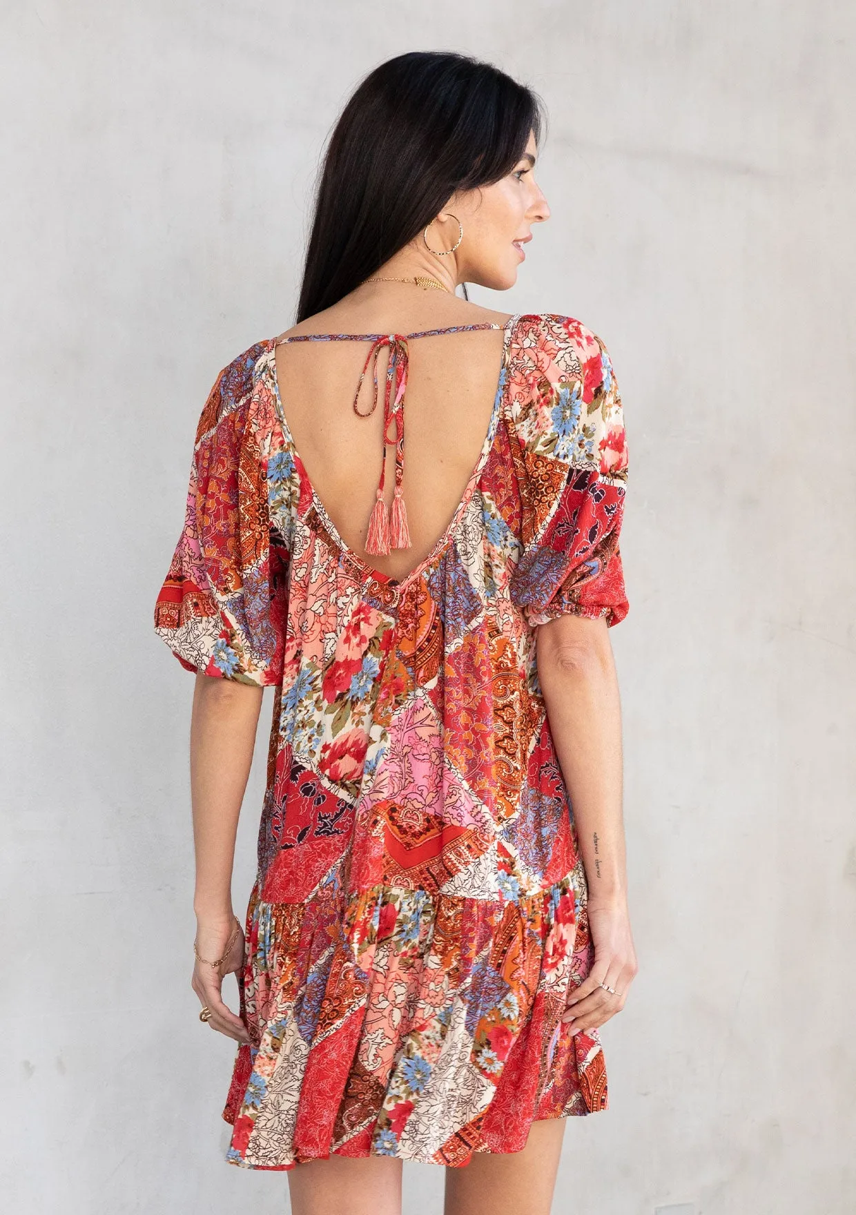 Bethel Patchwork Mini Dress