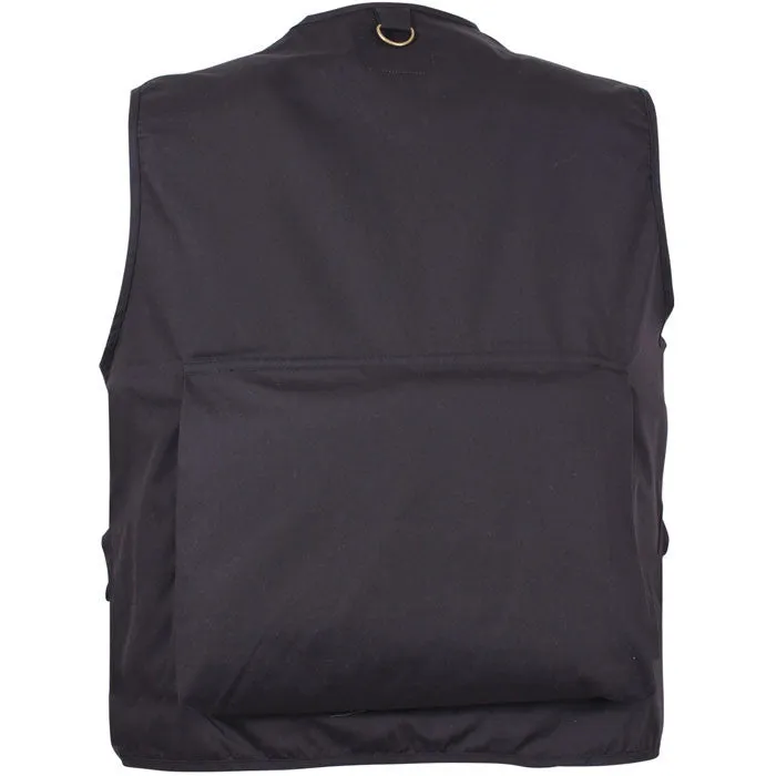 Black - Fishing and Travel Vest 17 Pockets