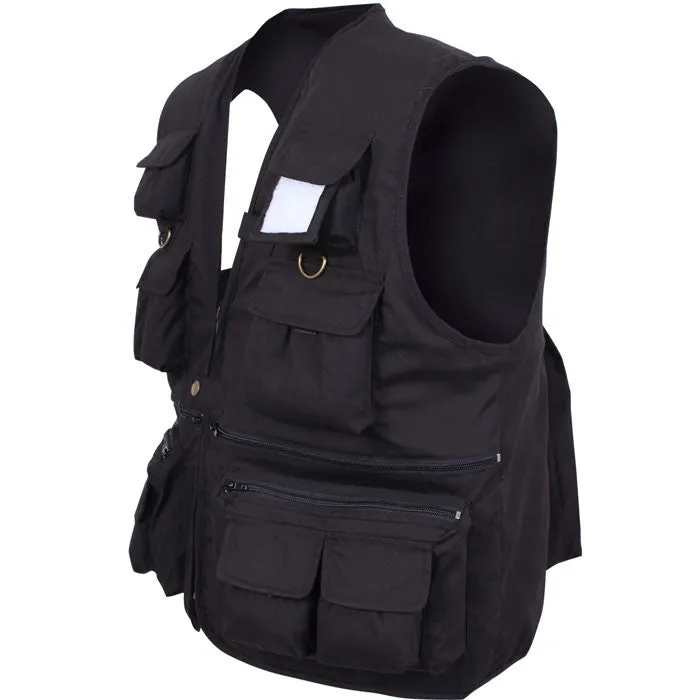Black - Fishing and Travel Vest 17 Pockets