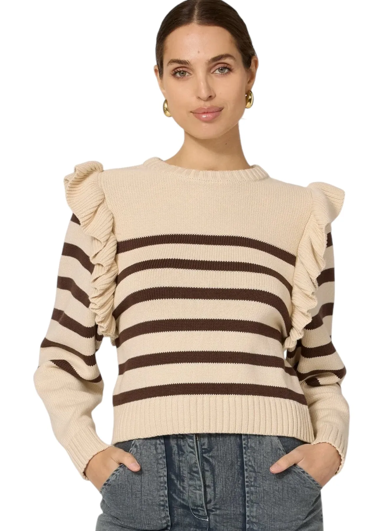 Blair Sweater | Cream & Chocolate