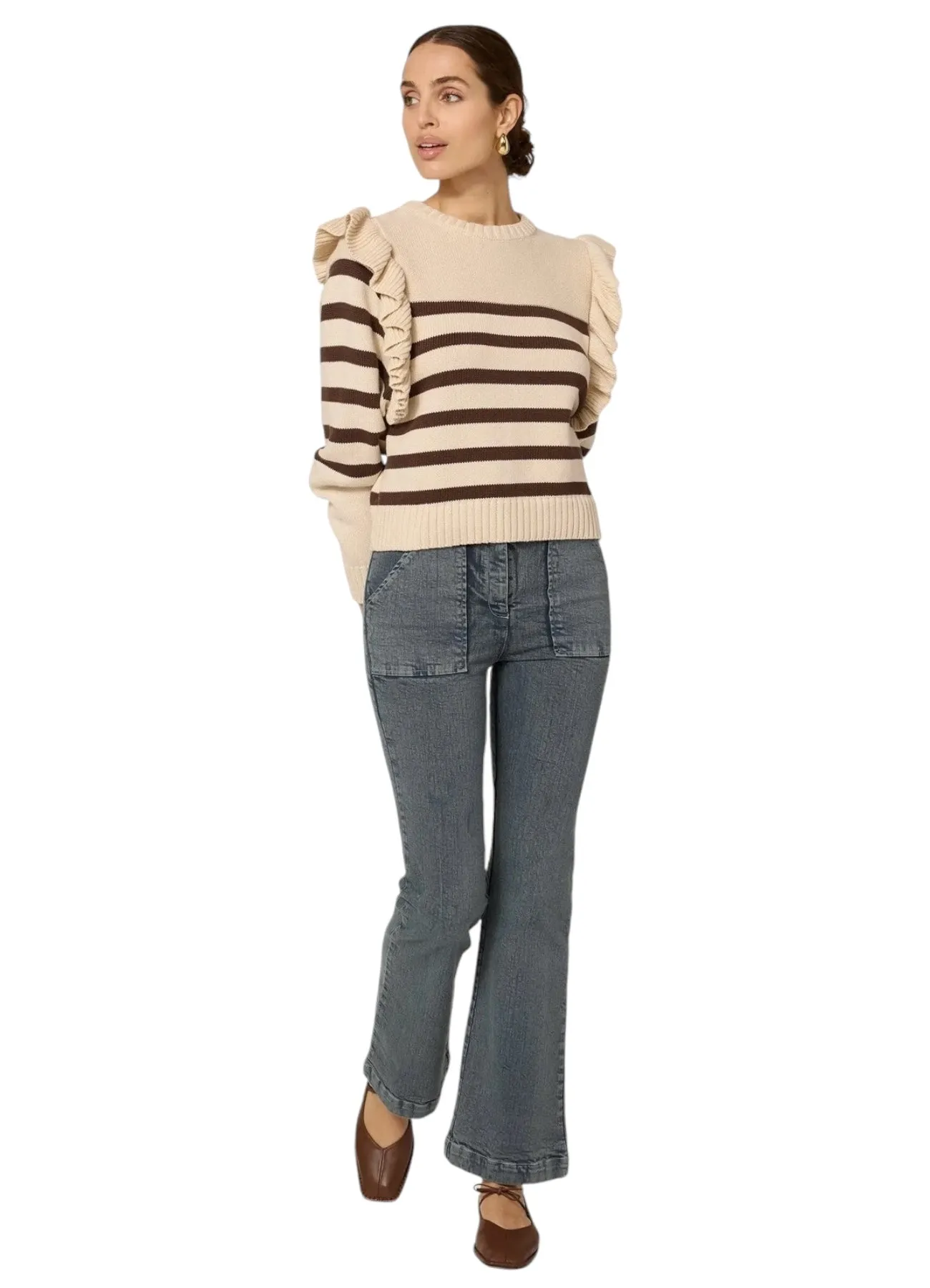 Blair Sweater | Cream & Chocolate