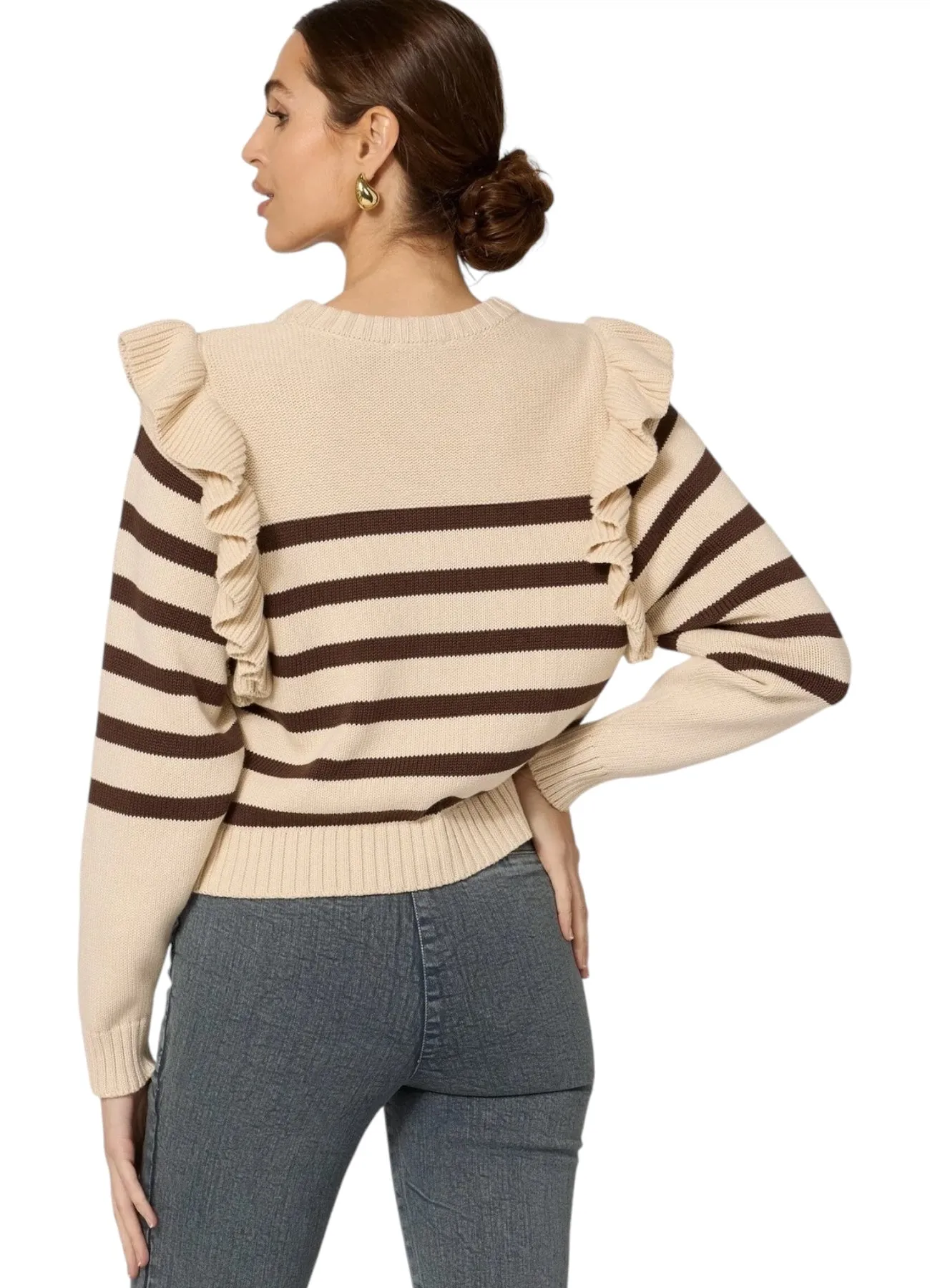 Blair Sweater | Cream & Chocolate