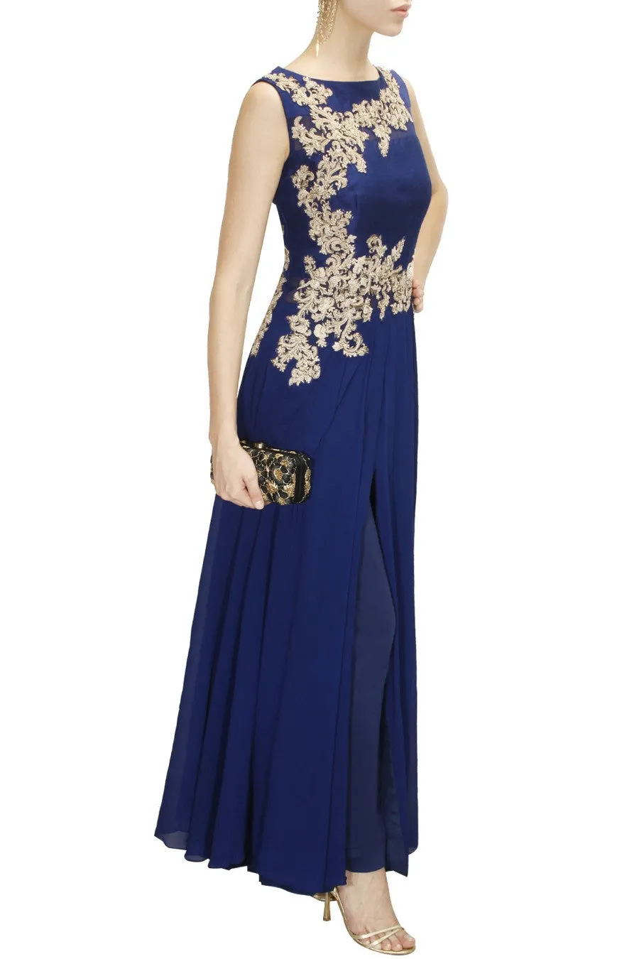 Blue Color Indo Western Dress