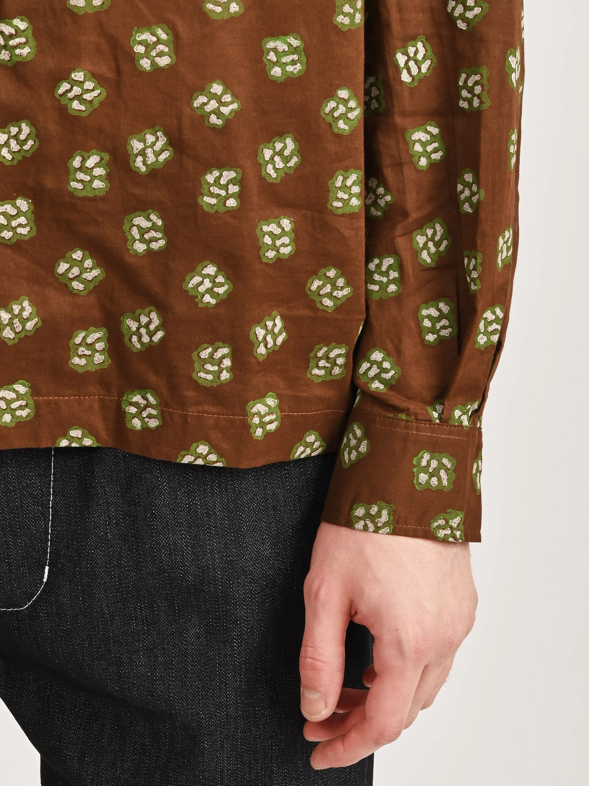 Brown/Multi Hop Tree L/S Shirt