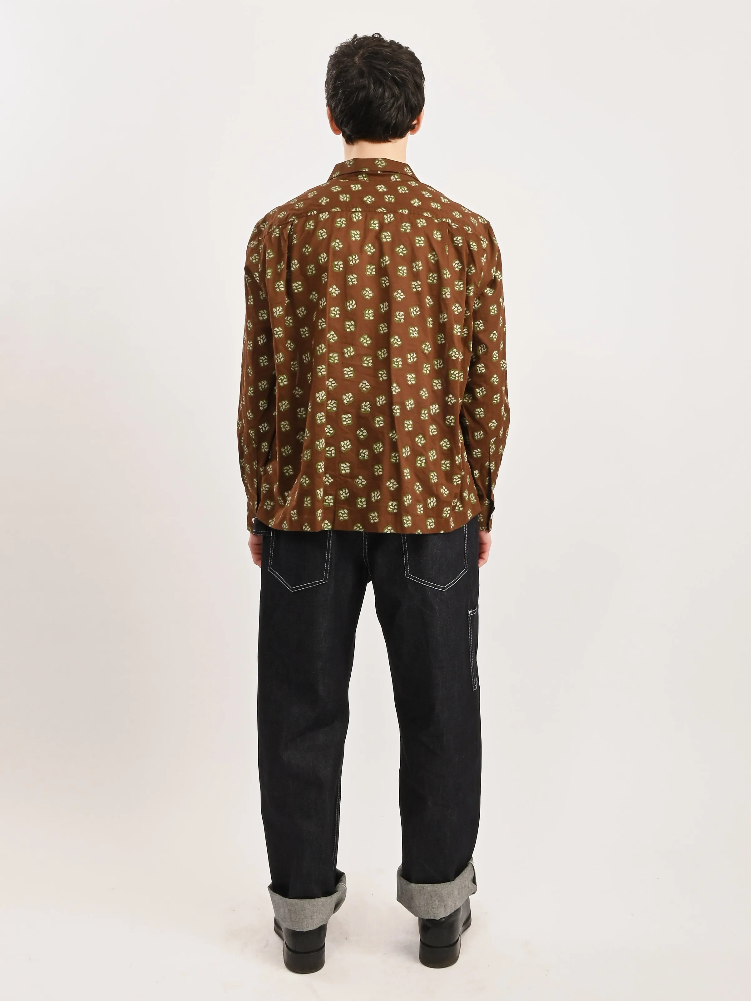 Brown/Multi Hop Tree L/S Shirt