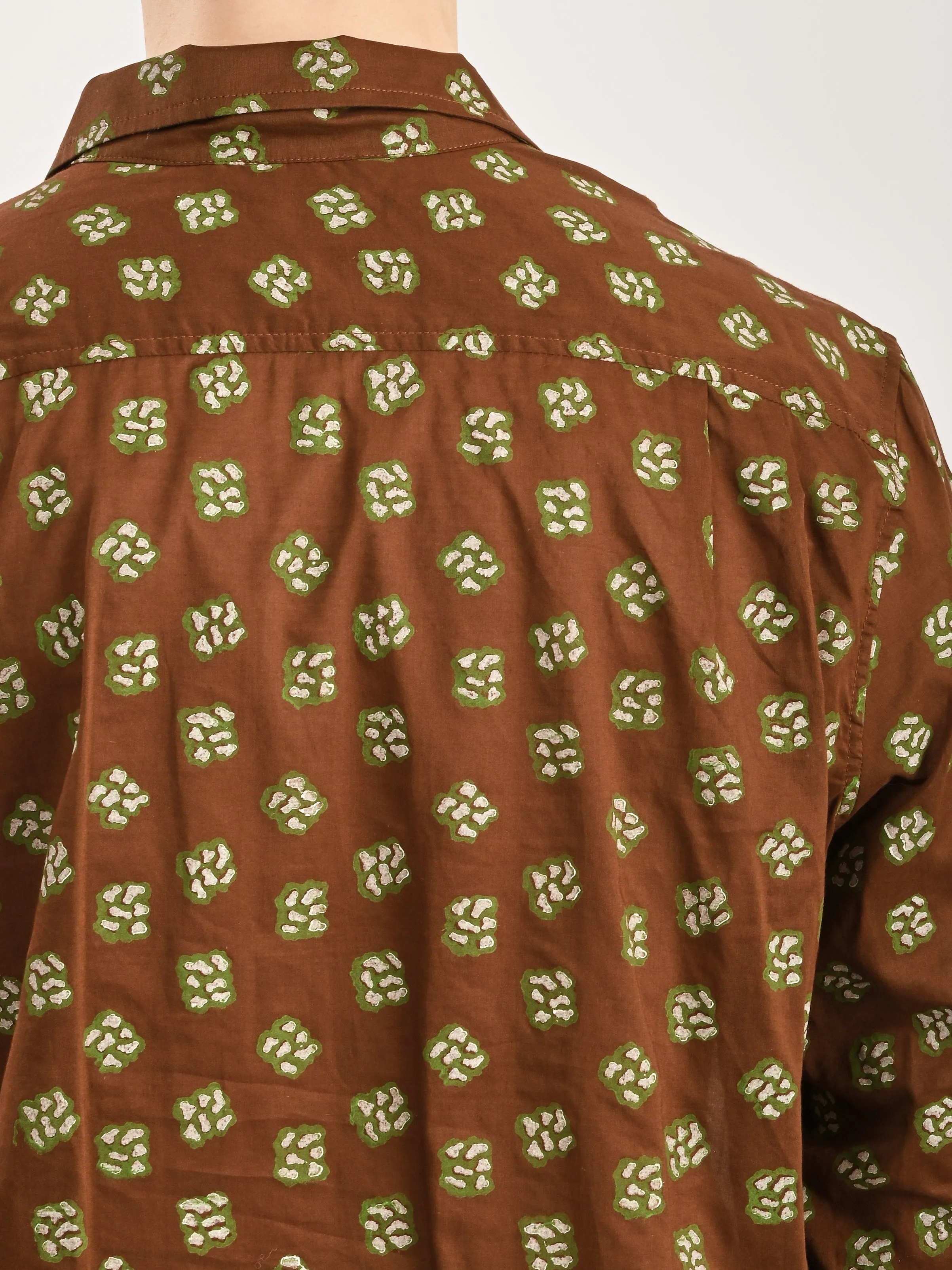 Brown/Multi Hop Tree L/S Shirt