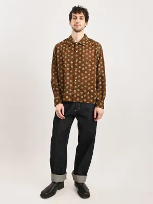 Brown/Multi Hop Tree L/S Shirt