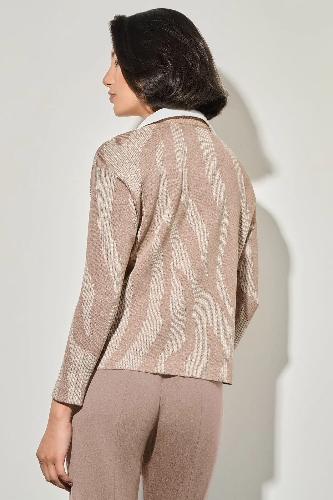 Button-Front Combination Top - Mixed-Media