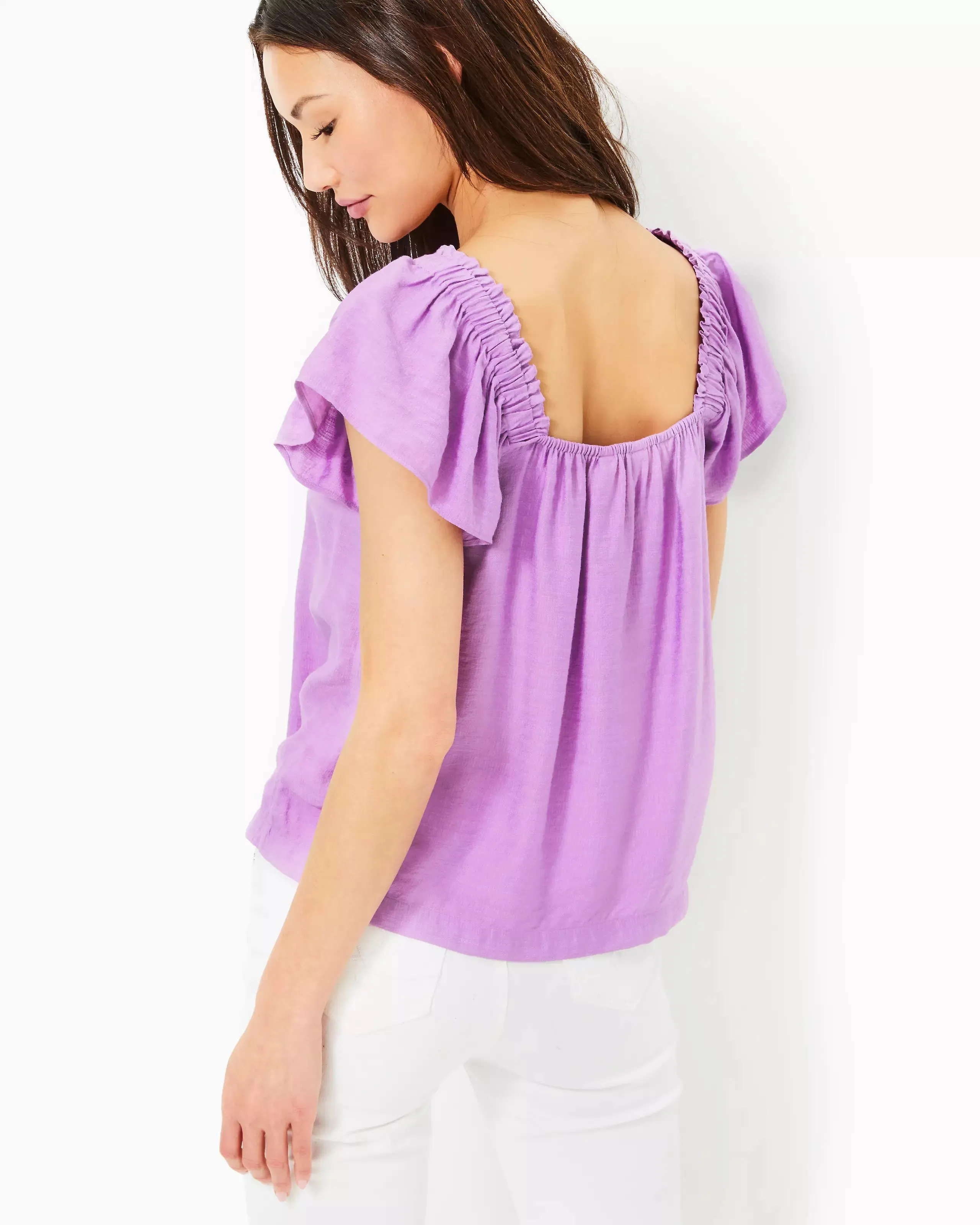 Caralisa Short Sleeve Top (Lago Lilac)