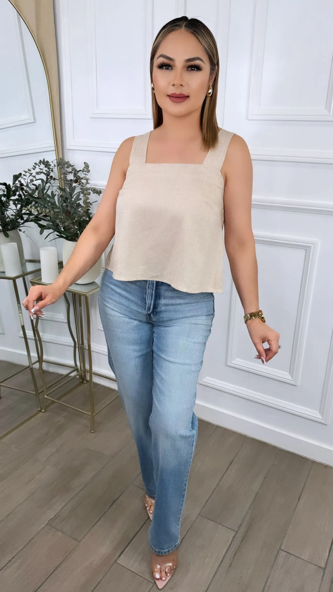CHARLIE LINEN TOP