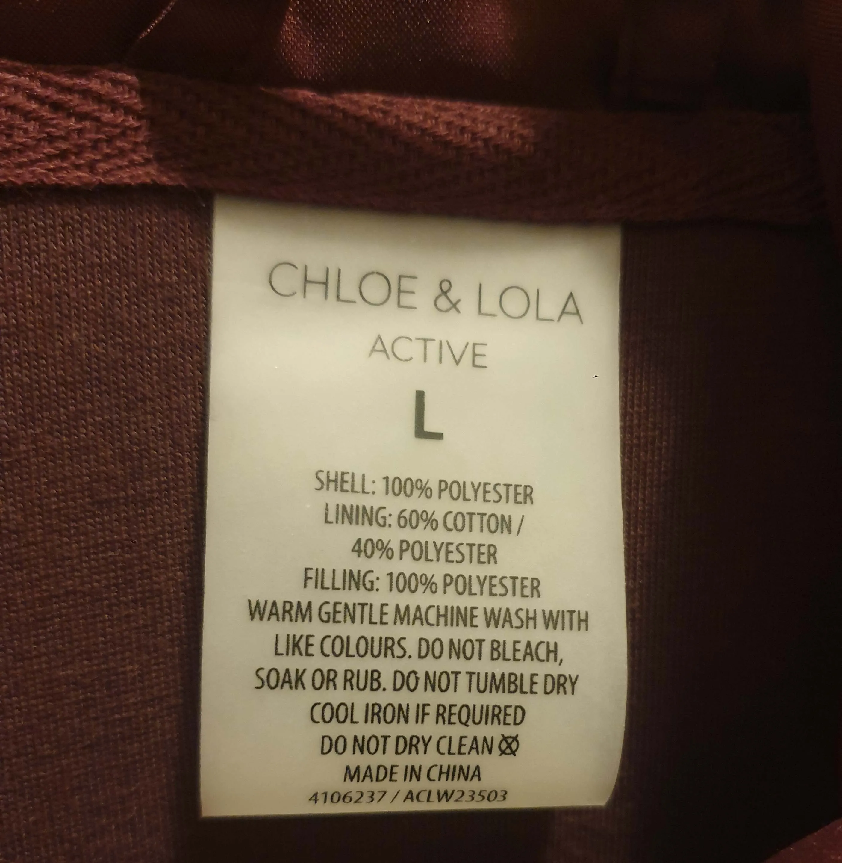 Chloe & Lola deep magenta red puffer vest size L
