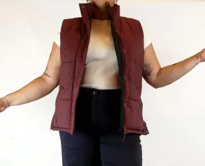 Chloe & Lola deep magenta red puffer vest size L