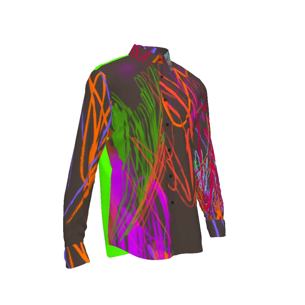Chocolate Scribble Button-Up