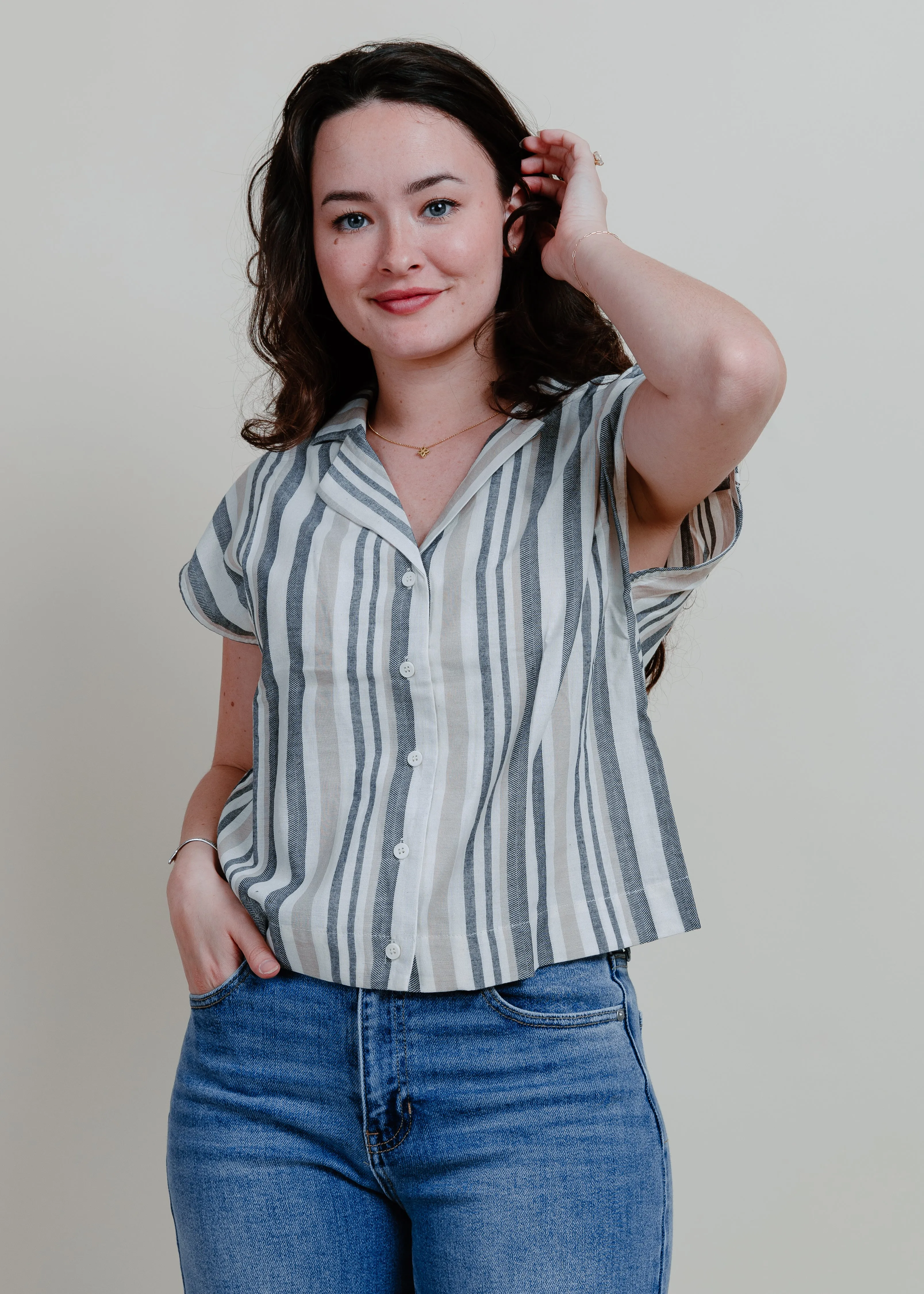 Clocking In Striped Top