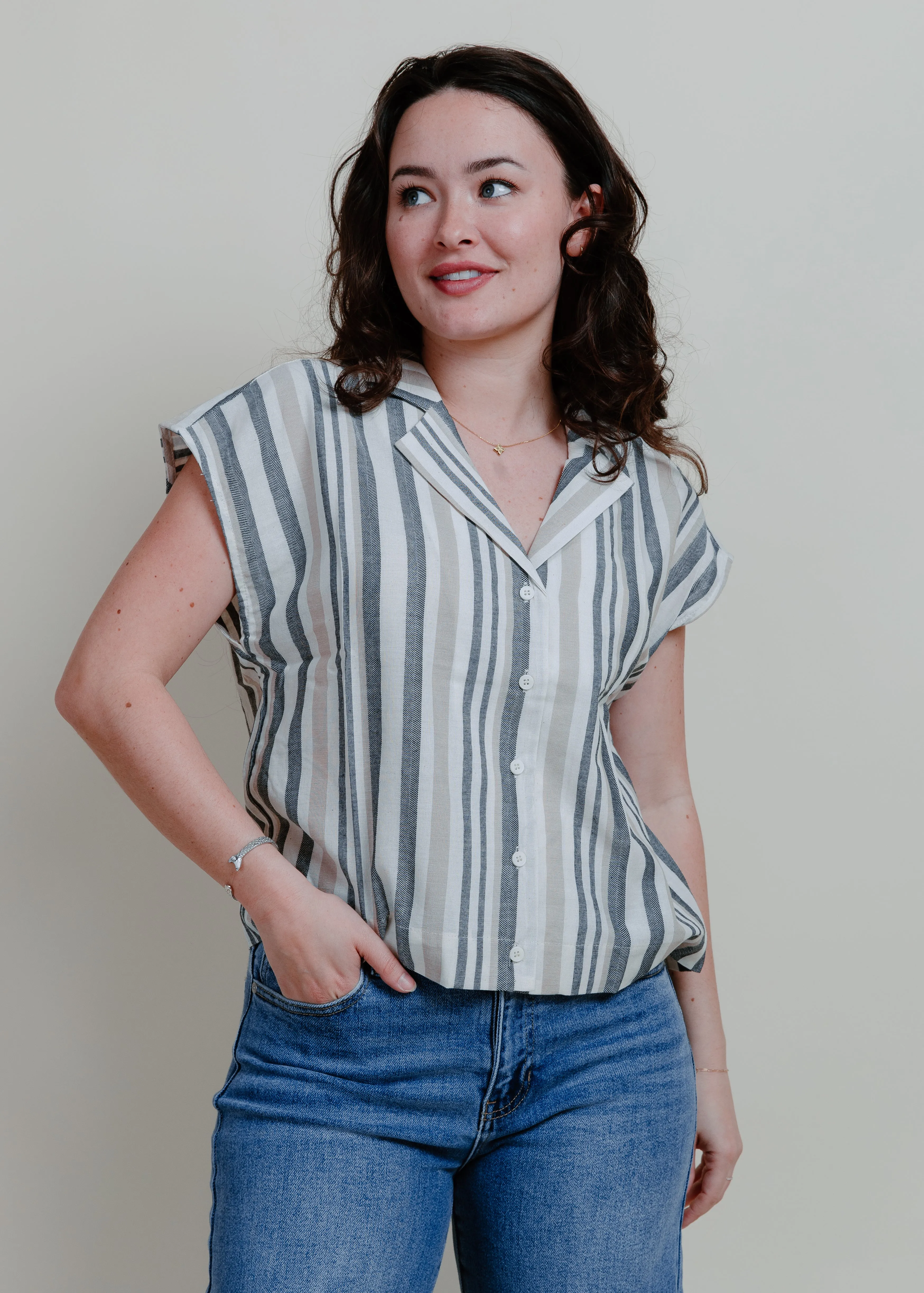 Clocking In Striped Top