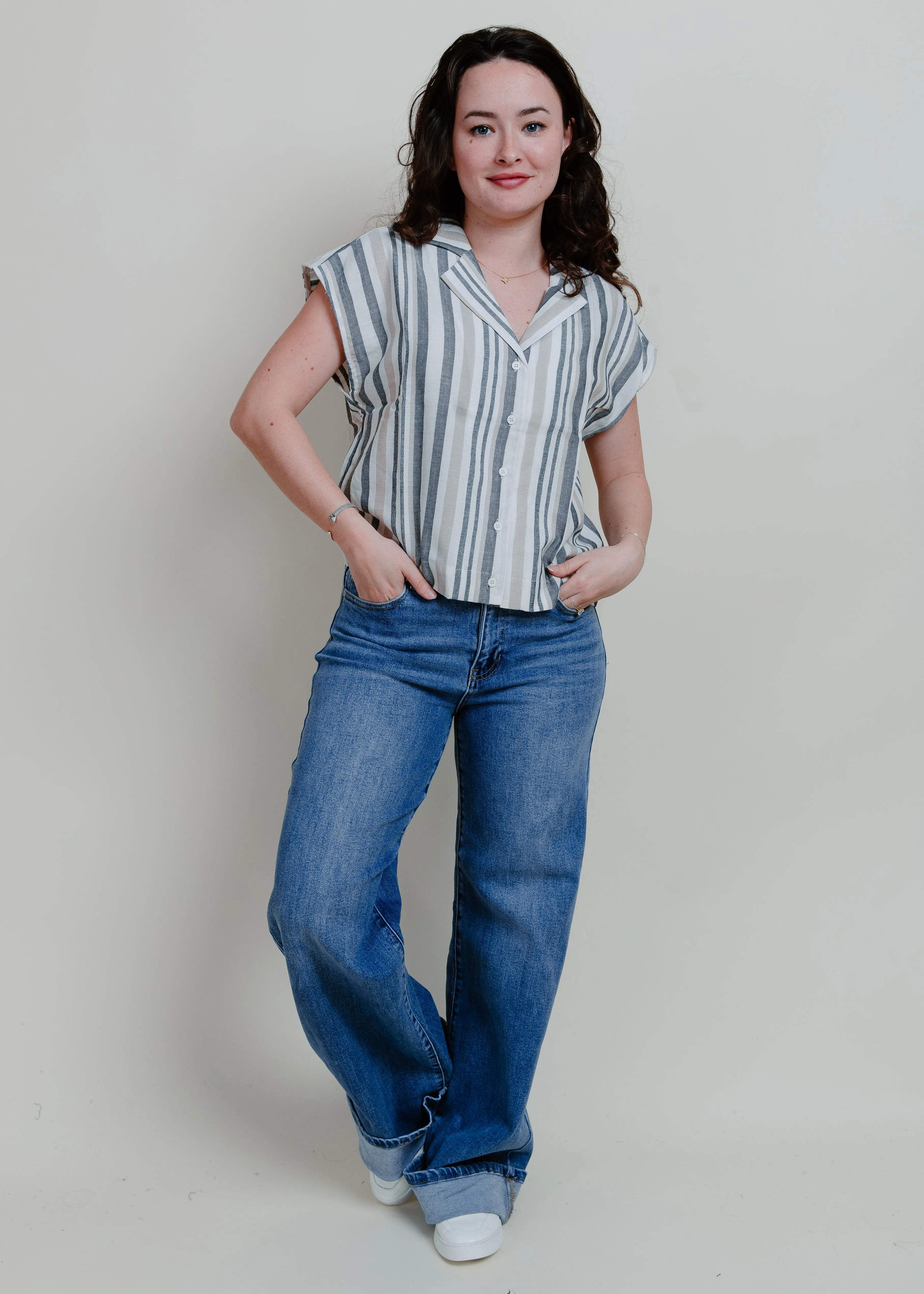 Clocking In Striped Top