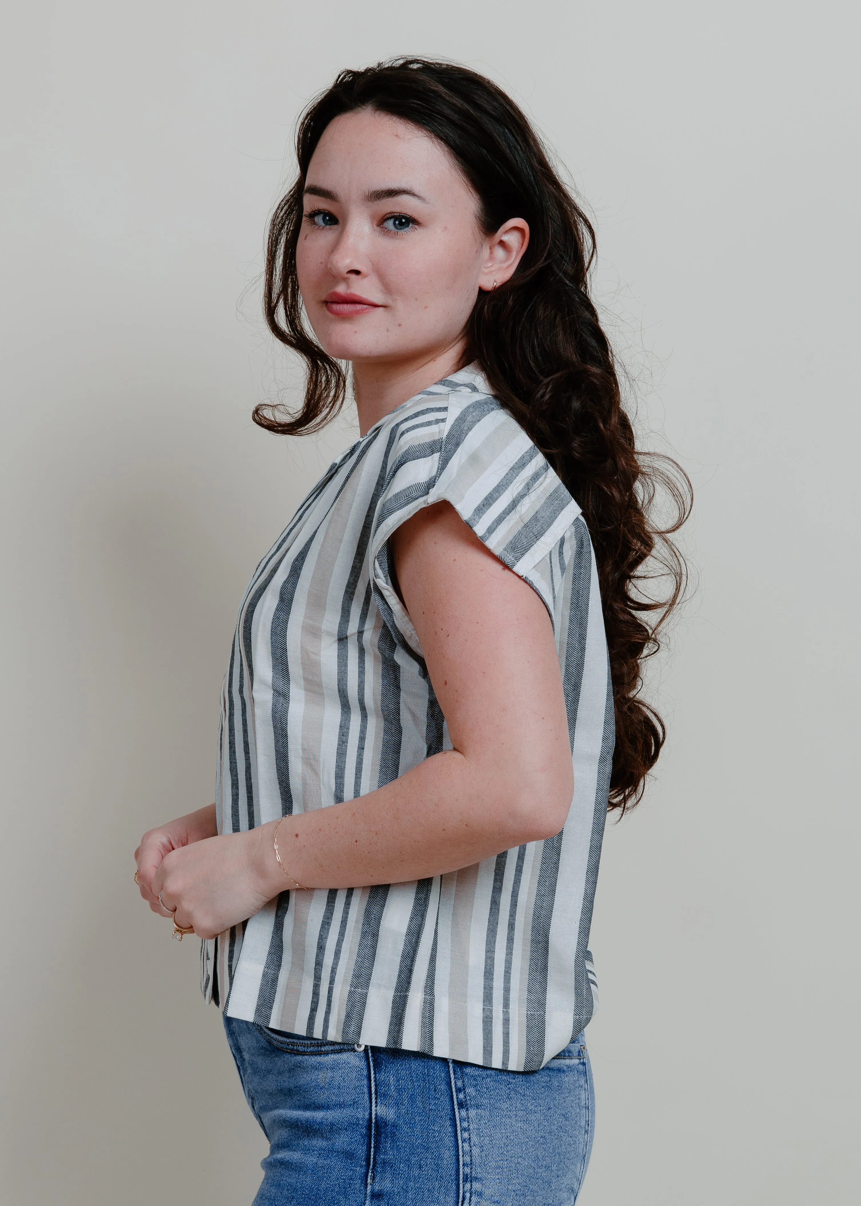 Clocking In Striped Top