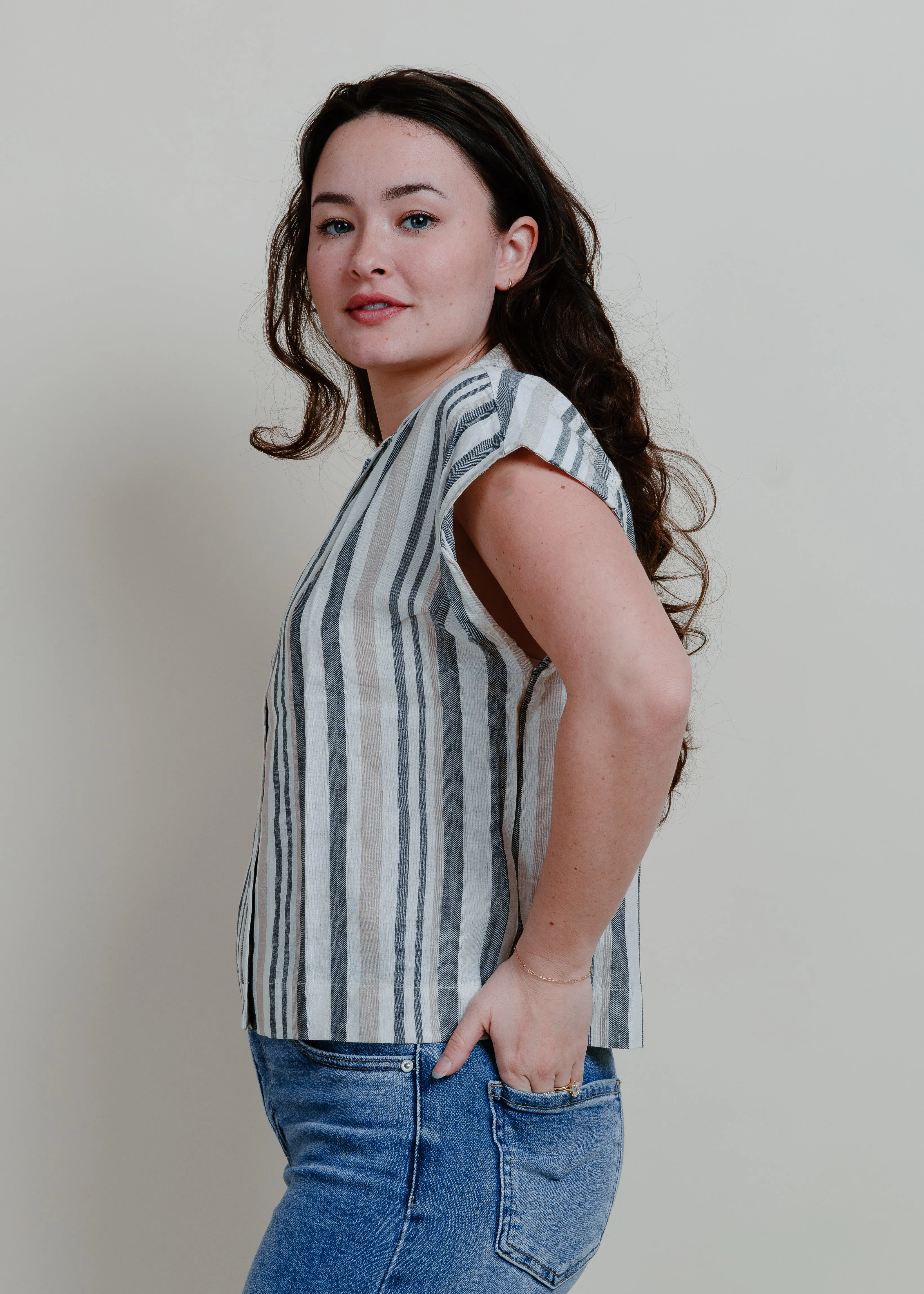 Clocking In Striped Top