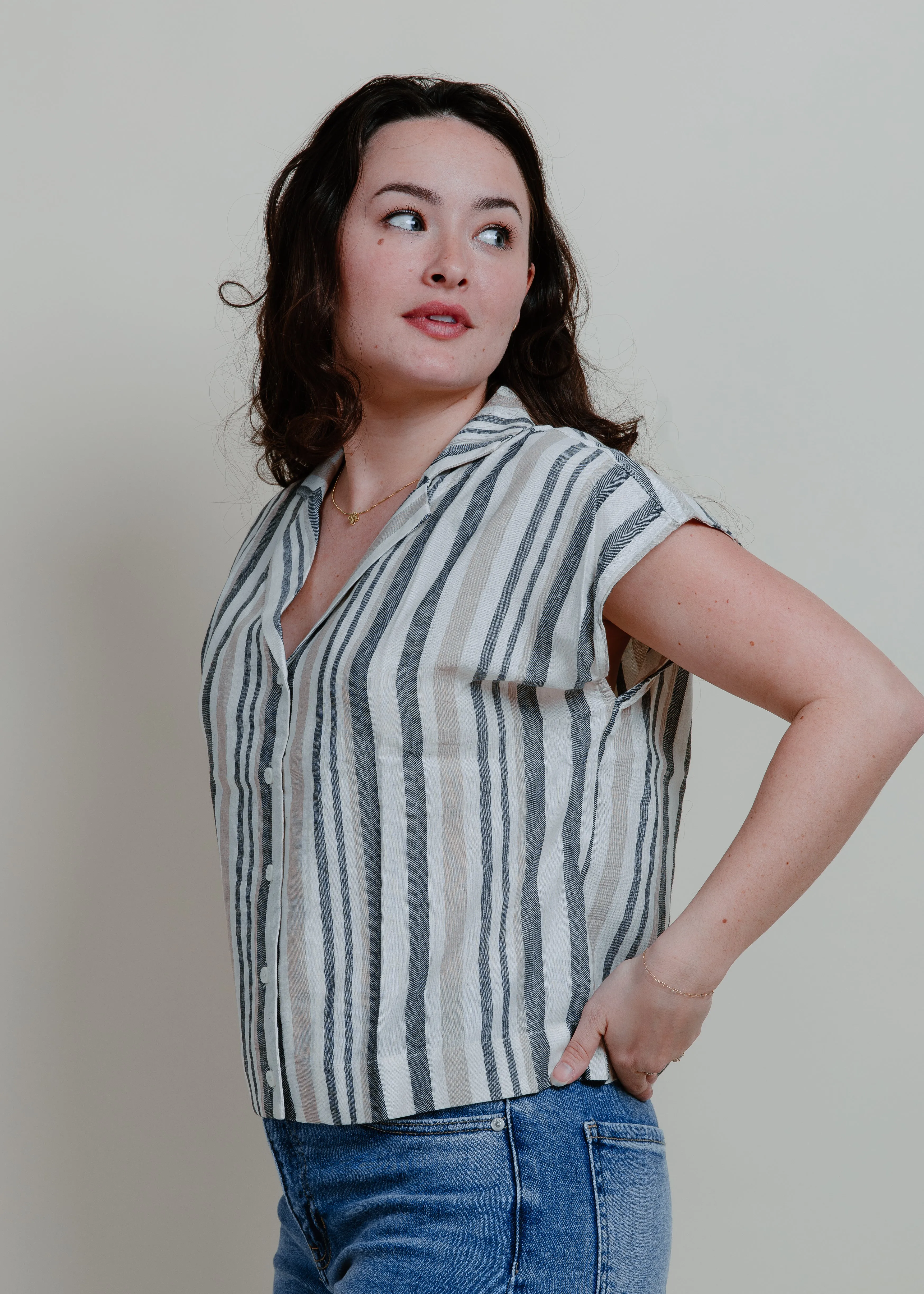 Clocking In Striped Top
