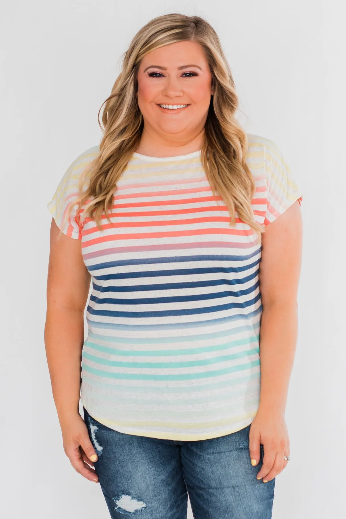 Colorful Cutie Striped Top- Multi