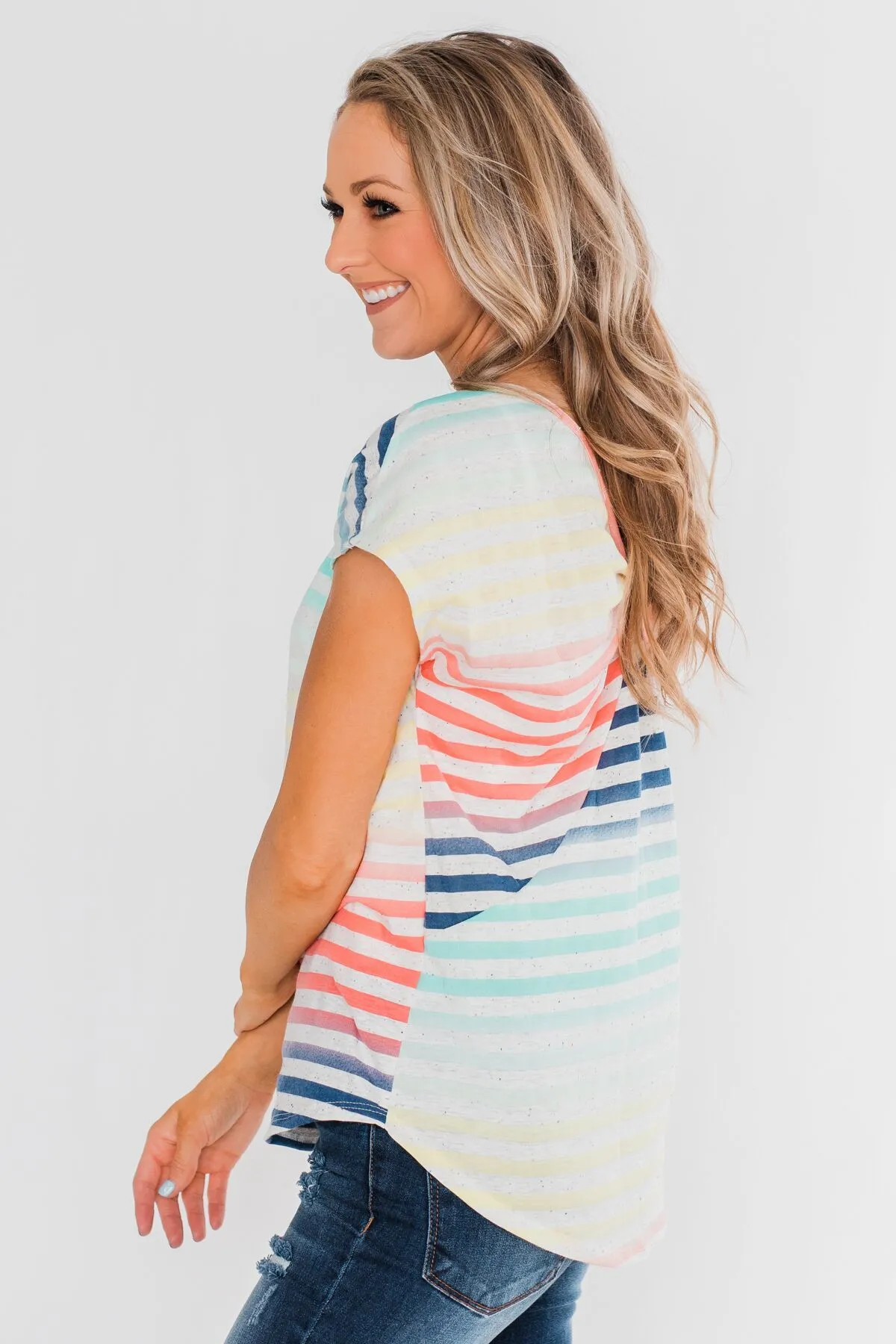 Colorful Cutie Striped Top- Multi