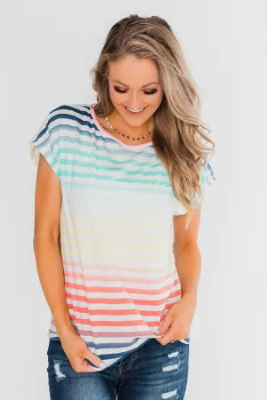 Colorful Cutie Striped Top- Multi