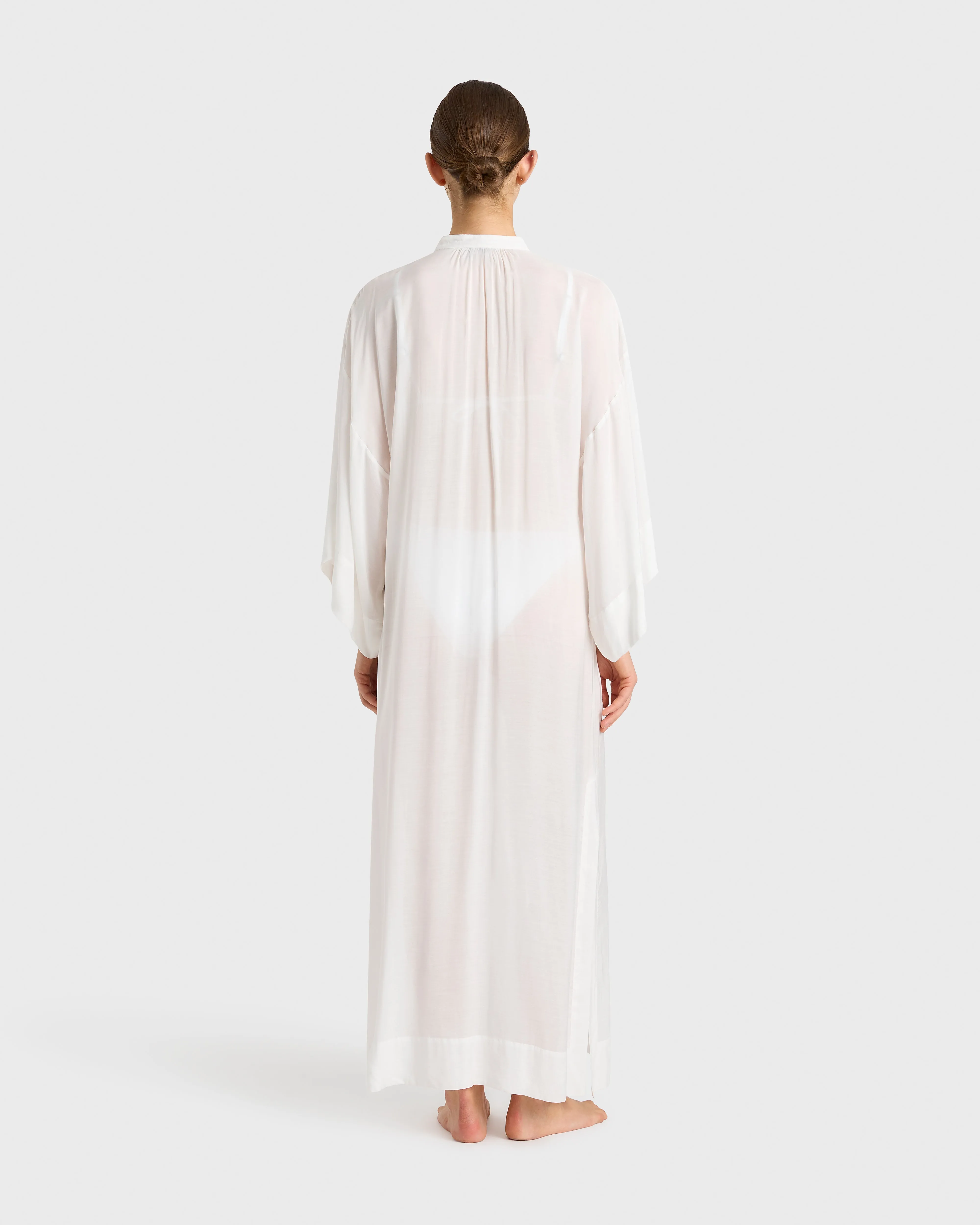 Cremona Kimono Sleeve Coverup - White
