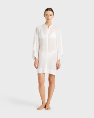 Cremona Mini Kimono Coverup - White