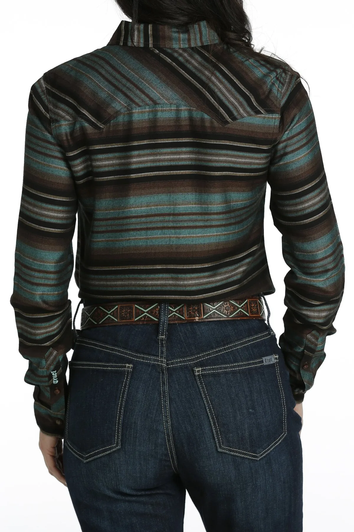 Cruel Women's Stripe Button Down Western Shirt