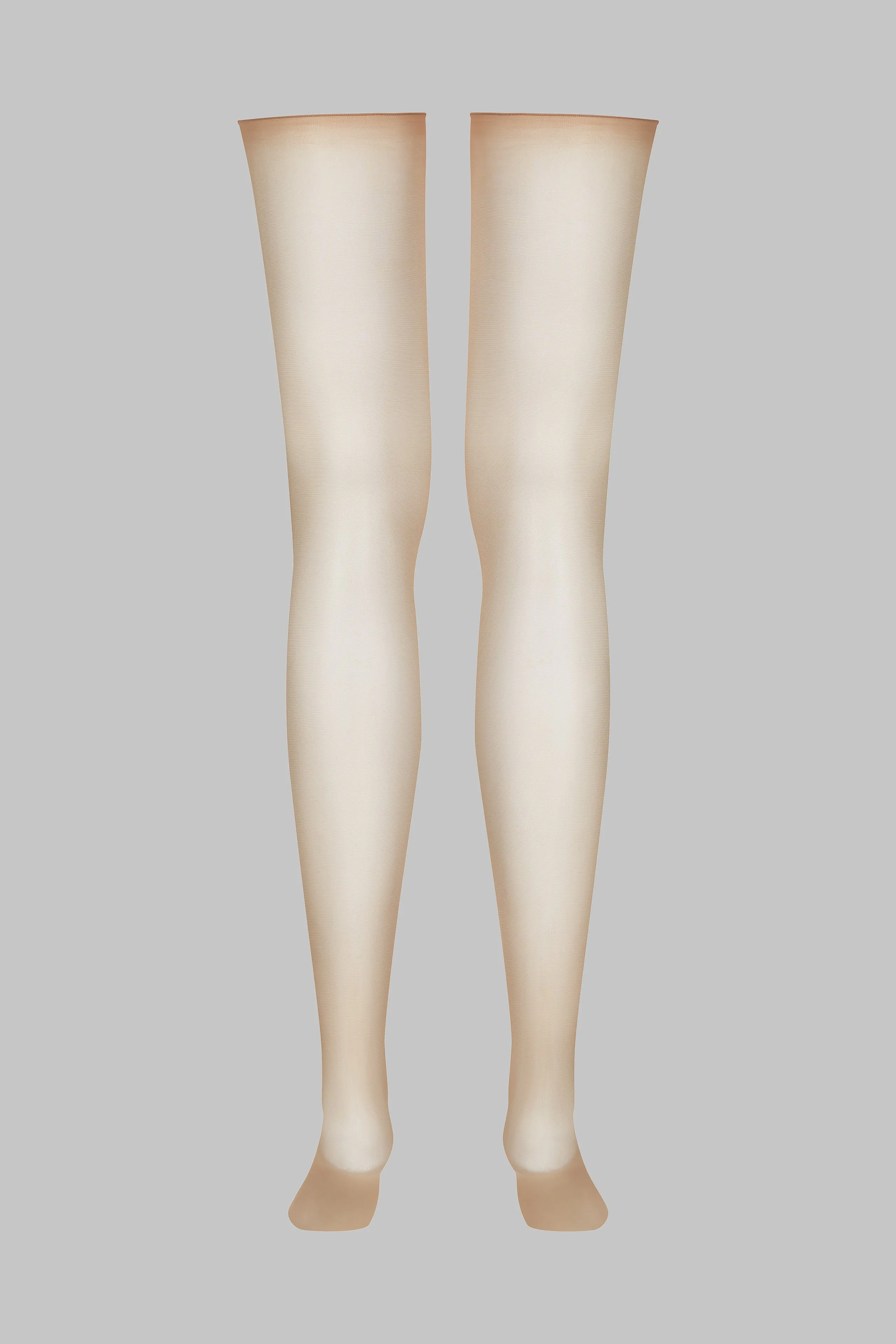 Cut and curled sheer stockings 20D - Les Coquetteries