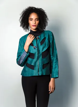 Cut out linen jacket