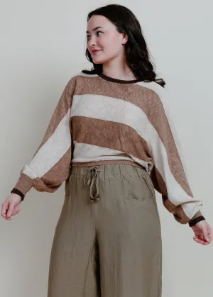 Delanie Striped Top - Coconut Milk
